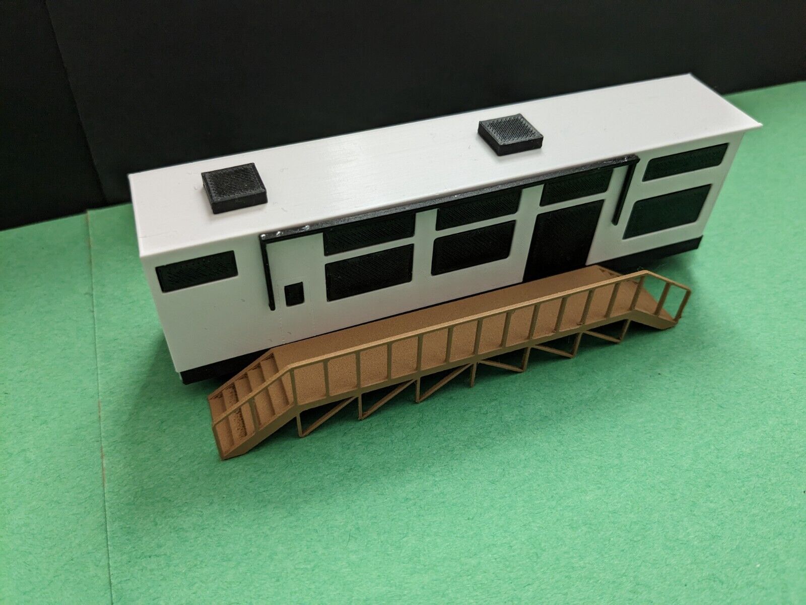 S scale 1:64 Forest River Salem Grand Villa 42View destination trailer wood stairs landing